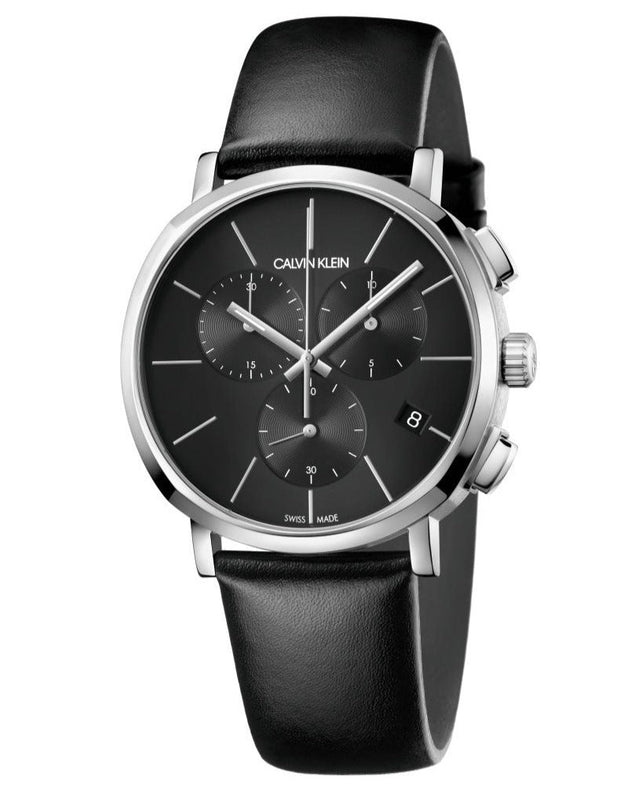 Calvin Klein Posh Black Dial Black Leather Strap Watch for Men - K8Q371C1 Buy Now By Calvin Klein