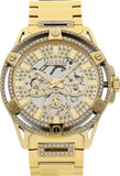 Guess Queen Quartz Gold Dial Gold Steel Strap Watch For Men - GW0497G2 Buy Now By Guess