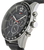 Tommy Hilfiger Luke Quartz Black Dial Black Leather Strap Watch for Men - 1791117 Buy Now By Tommy Hilfiger