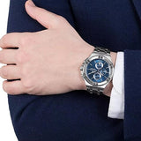 Maurice Lacroix Aikon Chronograph Blue Dial Silver Steel Strap Watch for Men - AI1018-SS002-430-1 Buy Now By Maurice Lacroix