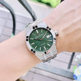 Maurice Lacroix Aikon Automatic Green Dial Silver Steel Strap Watch for Men - AI1807-SS002-630-1 Buy Now By Maurice Lacroix