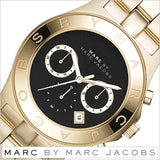 Marc Jacobs Blade Chronograph Black Dial Gold Steel Strap Watch for Women - MBM3309 Buy Now By Marc Jacobs