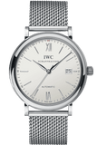 IWC Portofino Automatic White Dial Silver Mesh Bracelet Watch for Men - IW356505 Buy Now By IWC