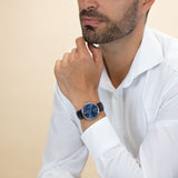 IWC Portofino Automatic Blue Dial Black Leather Strap Watch for Men - IW356523 Buy Now By IWC