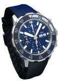 IWC Aquatimer Chronograph Blue Dial Blue Rubber Strap Watch for Men - IW376711 Buy Now By IWC