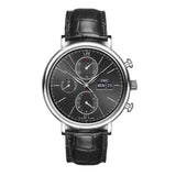 IWC Portofino Chronograph Black Dial Black Leather Strap Watch for Men - IW391008 Buy Now By IWC