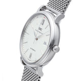 IWC Portofino Automatic White Dial Silver Mesh Bracelet Watch for Men - IW356505 Buy Now By IWC