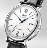 IWC Portofino Automatic '150 Years' Edition Automatic White Dial Black Leather Strap Watch for Men - IW356519 Buy Now By IWC