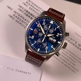 IWC Pilot’s Watch Chronograph Edition “Le Petit Prince” Blue Dial Brown Leather Strap Watch for Men - IW377714 Buy Now By IWC