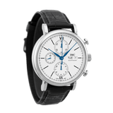 IWC Portofino Chronograph White Dial Black Leather Strap Watch for Men - IW391024 Buy Now By IWC
