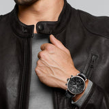 IWC Portofino Chronograph Black Dial Black Leather Strap Watch for Men - IW391008 Buy Now By IWC