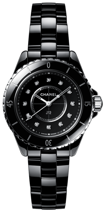 Chanel J12 Quartz Diamonds Black Dial Black Steel Strap Watch for Women - J12 H5701 Buy Now By Chanel