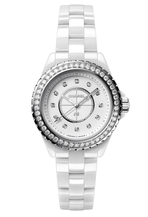 Chanel J12 Quartz Diamonds White Dial White Steel Strap Watch for Women - J12 H3110 Buy Now By Chanel