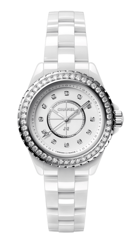 Chanel J12 Quartz Diamonds White Dial White Steel Strap Watch for Women - J12 H6418 Buy Now By Chanel