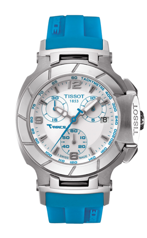 Tissot T Race Chronograph White Dial Brown Rubber Strap Watch for Women - T048.217.17.017.02 Buy Now By Tissot