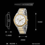 Maserati Stile Chronograph White Dial Two Tone Steel Strap Watch For Men - R8873642009 Buy Now By Maserati