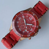 Marc Jacobs Rock Chronograph Red Dial Red Silicone Strap Watch for Women - MBM2577 Buy Now By Marc Jacobs