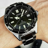 Seiko Prospex Automatic Diver Black Dial Silver Steel Strap Watch For Men - SPB051J1 Buy Now By Seiko