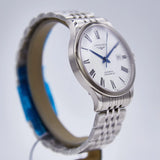 Longines Record Automatic Stainless Steel 40mm Watch for Men - L2.821.4.11.6 Buy Now By Longines