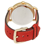 Coach Delancey Ivory Dial Orange Leather Strap Watch for Women - 14502719 Buy Now By Coach