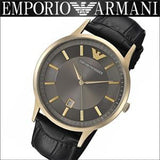 Emporio Armani Renato Quartz Grey Dial Black Leather Strap Watch For Men - AR11049 Buy Now By Emporio Armani