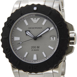 Emporio Armani Bracelet Collection Black Dial Silver Steel Strap Watch For Men - AR5970 Buy Now By Emporio Armani