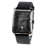Calvin Klein Window Black Dial Black Leather Strap Watch for Men - K2M21107 Buy Now By Calvin Klein