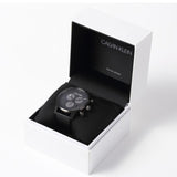 Calvin Klein City Chronograph Grey Dial Black Leather Strap Watch for Men - K2G177C3 Buy Now By Calvin Klein
