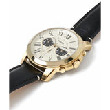 Fossil Grant Chronograph White Dial Black Leather Strap Watch for Men - FS5272 Buy Now By Fossil