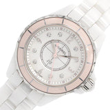 Chanel J12 Quartz Diamonds Ceramic White Dial White Steel Strap Watch for Women - J12 H4466 Buy Now By Chanel