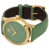 Gucci G Timeless Quartz Green Dial Green Leather Strap Watch For Women - YA1264099 Buy Now By Gucci