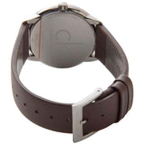 Calvin Klein Minimal Silver Dial Brown Leather Strap Watch for Men - K3M221G6 Buy Now By Calvin Klein