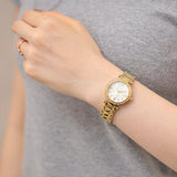 Guess Park Ave South Analog White Dial Gold Steel Strap Watch For Women - W0767L2 Buy Now By Guess