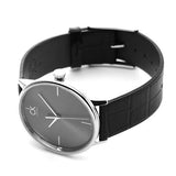 Calvin Klein Accent Black Dial Black Leather Strap Watch for Men - K2Y2X1C3 Buy Now By Calvin Klein