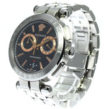 Versace Aion Chronograph Black Dial Silver Steel Strap Watch For Men - VE1D01019 Buy Now By Versace