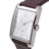 Calvin Klein Window Silver Dial Brown Leather Strap Watch for Women - K2M23126 Buy Now By Calvin Klein