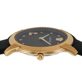 Versace Audrey Quartz Black Dial Black Leather Strap Watch for Women - VELR00319 Buy Now By Versace
