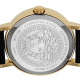 Versace Virtus Quartz Black Dial Black Leather Strap Watch for Women - VEHC00119 Buy Now By Versace
