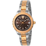Versace Hellenyium Brown Dial Two Tone Steel Strap Watch for Women - V12040015 Buy Now By Versace