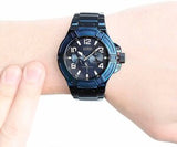 Guess Rigor Multifunction Black Dial Blue Steel Strap Watch for Men - W0218G4 Buy Now By Guess