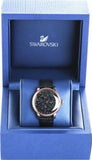 Swarovski Crystalline Hours Black Dial Black Leather Strap Watch for Women - 5295377 Buy Now By Swarovski