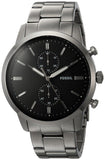 Fossil Townsman Chronograph Black Dial Silver Steel Strap Watch for Men - FS5349 Buy Now By Fossil