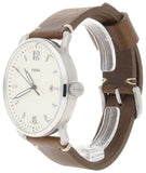 Fossil The Commuter White Dial Brown Leather Strap Watch for Men - FS5275 Buy Now By Fossil