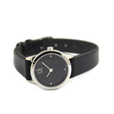 Calvin Klein Minimal Black Dial Black Leather Strap Watch for Women - K3M231C4 Buy Now By Calvin Klein