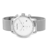 Calvin Klein City Chronograph White Dial Silver Mesh Bracelet Watch for Men - K2G27126 Buy Now By Calvin Klein