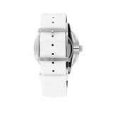 Calvin Klein Accent Silver Dial White Leather Strap Watch for Women - K2Y2Y1KW Buy Now By Calvin Klein