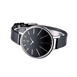 Calvin Klein Equal Black Dial Black Leather Strap Watch for Women - K3E231C1 Buy Now By Calvin Klein
