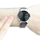 Calvin Klein City Date Black Dial Silver Steel Strap Watch for Men - K2G2G143 Buy Now By Calvin Klein
