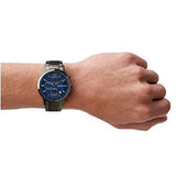 Emporio Armani Renato Chronograph Quartz Blue Dial Black Steel Strap Watch For Men - AR11215 Buy Now By Emporio Armani