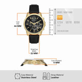 Armani Exchange Outerbanks Chronograph Black Dial Black Leather Strap Watch For Men - AX7133 Buy Now By Armani Exchange